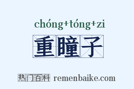 重瞳子是什么意思的图片